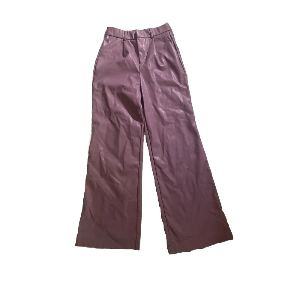 &merci Faux Leather Pink Wide Leg Pants size M